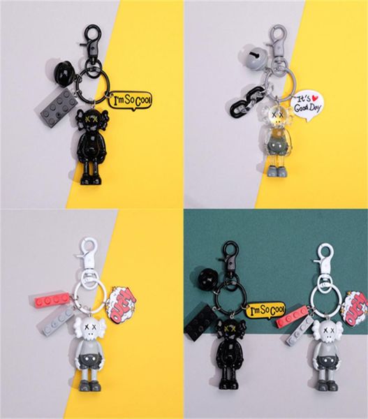 

resin keychain cute fashion car accessories creative transparent figures for both men and women manual diy key chain1511103, Silver