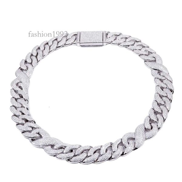 

Tianyu High End Customized Iced Out Heavy Gold Cuban Link Chain Necklace Lab Diamond Chain Necklace For Men