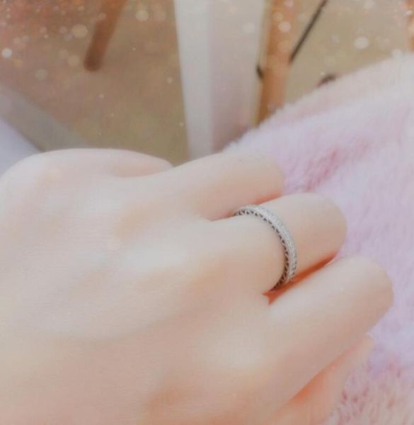 

925 sterling silver diamond ring with original box fit wedding ring engagement jewelry for women ps08784656588
