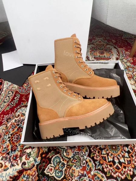 

canvas patapans lace up short boot embossing suede high sneakers calfskin combat boots for women black beige bull leather booties