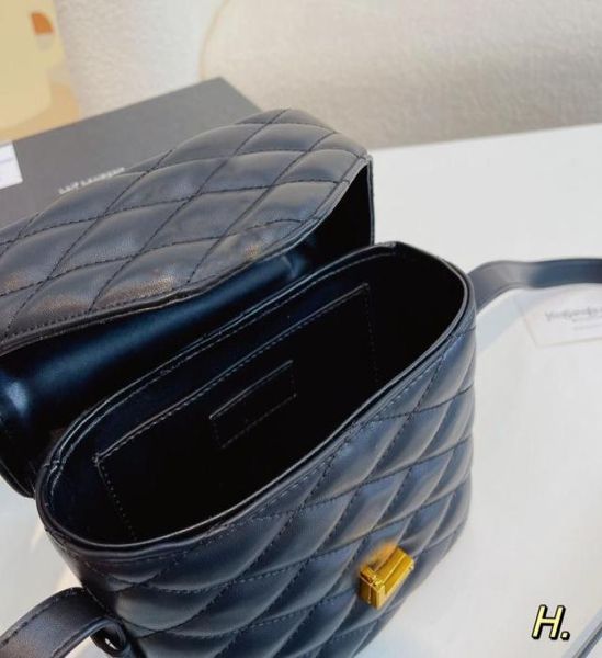 

22 bags autumn winter women039s june quilted sheepskin leather box bag shoulder bag with boxs7049975