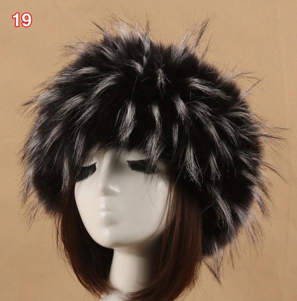 

2020 1pc women thick fluffy faux fur russian cap lady head hat outdoor ski casual hats spring autumn winter bomber ha4637674, Blue;gray