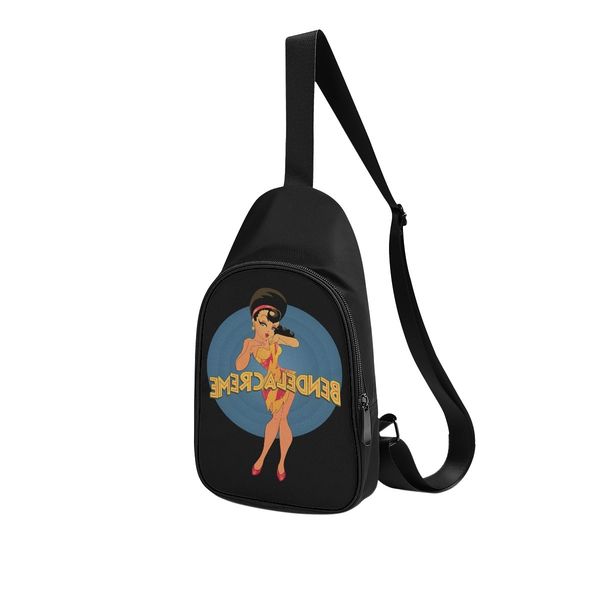 

diy custom men's chest bags women's shoulder bags chest bags blue clovely production of personalized exclusive custom couple gifts