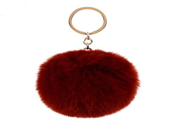 

real rabbit fur ball keychain soft fur ball lovely gold metal key chains ball pom poms plush keychain car keyring bag earrings 15 1471355, Silver