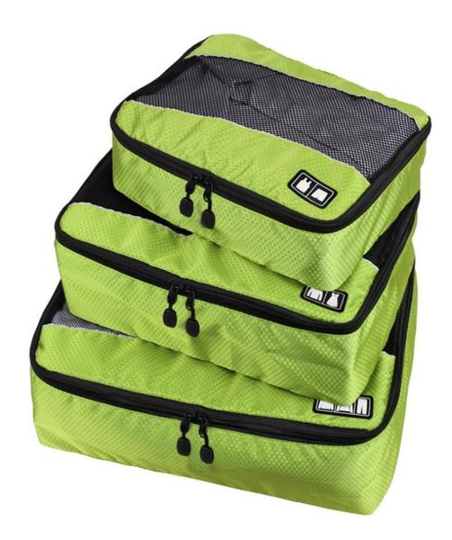 

3 pcsset nylon packing cubes for clothes lightweight luggage travel bags for shirts waterproof duffle bag organizers stuff68114114