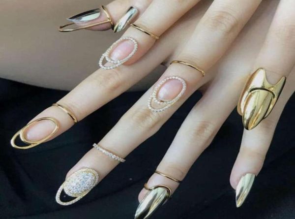 

jennie039s popular fingertip nail ring a and abroad901314602608105, Black