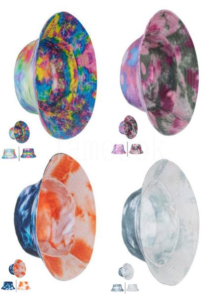 

cotton tie dyed fisherman hat doublesided sunscreen bucket cap large anti ultraviolet party hats dd3821046904, Blue;gray