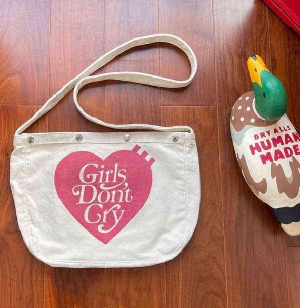 

human made girls dont cry fashion bag men quality human made canvas women bags couple backpack t2208033349404