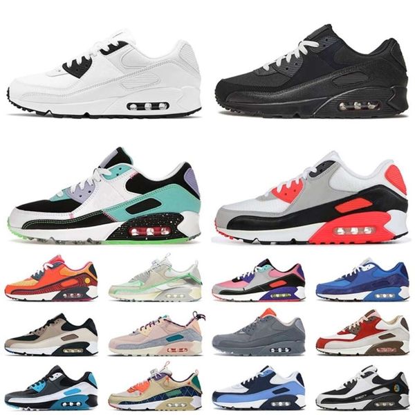 

white orange womens cushions running trainers triple mens green 90 accents bright moss infrared shoes sneakers, Black