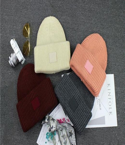 

winter beanieskull designer hats solid color wool knit women casual hat warm female soft thicken hedging hip hop cap slouchy bonn3621035, Blue;gray