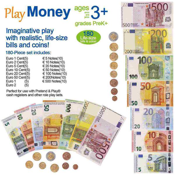 

play money sets for 3 4 5 year old boys girls birthday gifts,180 pieces number learning education toys, ages 3+ develops early math skills,