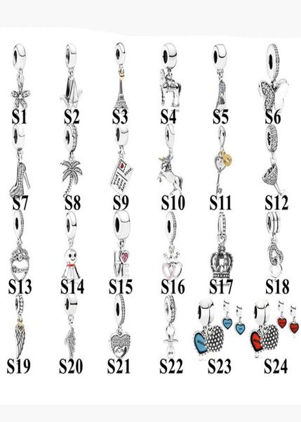 

fit bracelet charm horse dangle feather crown plane charms authentic new real sterling silver 925 beads original women diy jewelry9937243, Black