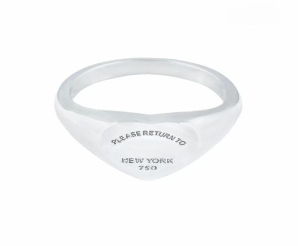 

t edition stainless women mens band ring please return to new york heart jewelry rings gold silver rose color252o3370618