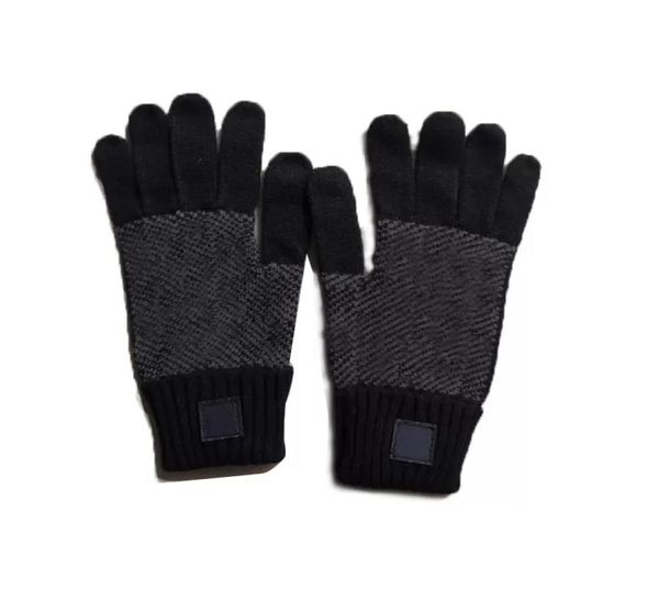 

knitted gloves classic designer autumn solid color european and american letters couple finger gloves winter fashion fivefinger g3968779, Blue;gray