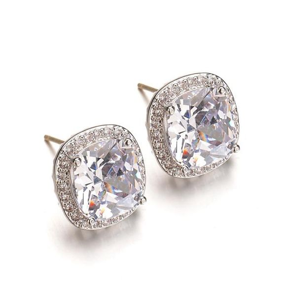

antiallergic 925 earrings backs white gold plated bling cubic zirconia cz diamond earrings jewelry gift for men women8124677, Golden;silver