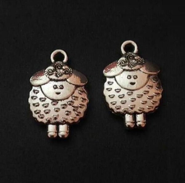 

fast antique silver alloy jewelry accessories 3d baby sheep charms sheep pendant diy handmade craft 20x12mm 7891767986, Bronze;silver