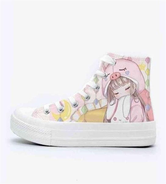 

dress shoes anime zapatillas mujer kawaii from the animated cartoons of women casual apricot shoes canvas autumn girls daily woman2540555, Black