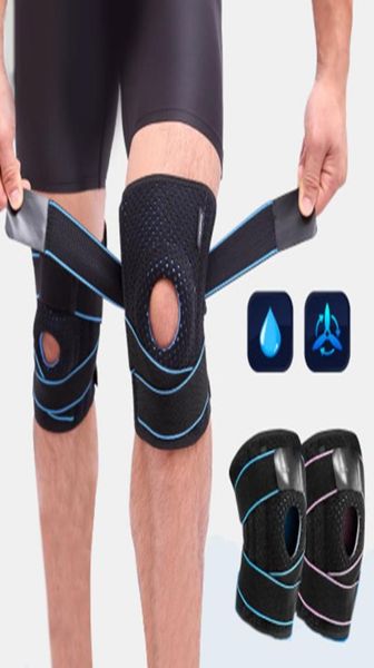 

elbow knee pads 1pcs sports support coolfit quick dry silica gel 4 springs stabilizer breathable brace protector hole kneepad485553173985, Black;gray