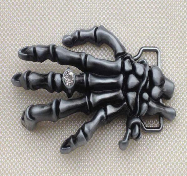 

skull skeleton freddy hand horror claw belt buckle012342810373, Slivery;black
