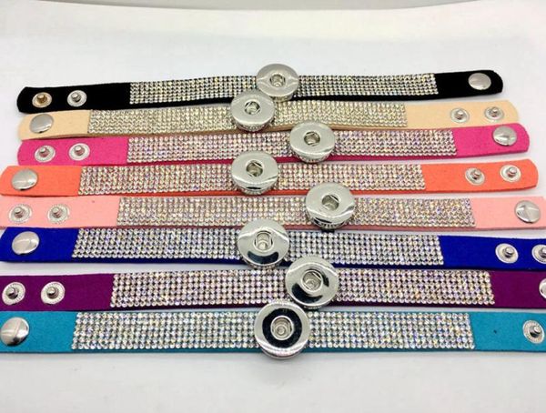 

whole ginger snap bracelet 8pcslot mix style women fashion rhinestone snap bracelet jewelry fit 18mm snap chunk charm button5652059, Golden;silver