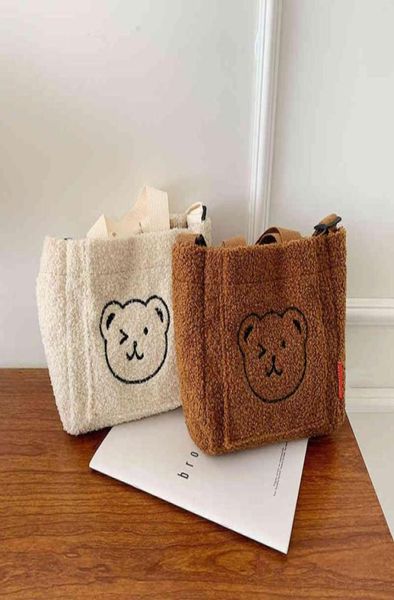 

female bag bear cartoon korea japan plush bags new fashion student tote occasional shoulder messenger crossbody luxury31451446923691