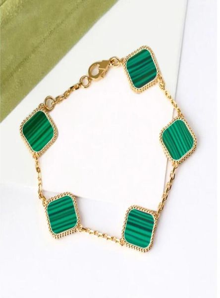 

2023 luxury brand van clover designer bracelet 18k gold love bangle charm 4 leaf clovers bracelets shining crystal diamond party j1214798, Golden;silver