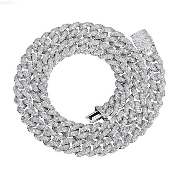 

luxury diamond and brass 10mm out man iced bling bracelet silver gold plated cuba cuba chain necklace for woman zircon hiphop ubbce