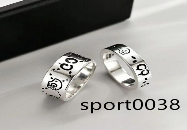 

women men ghost skull ring letter rings gift for love couple fashion jewelry accessories us size 5118571324, Silver