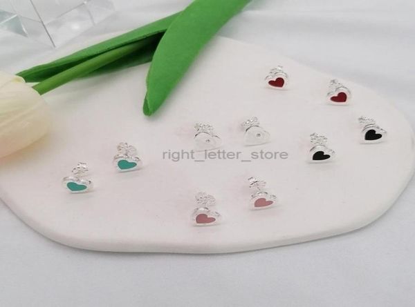 

charm luxury boutique heart stud earrings 925 sterling silver fashion classic holiday gifts for girls with box g2209211485548, Golden
