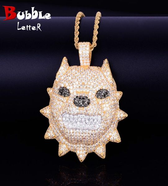 

animal dog necklace rock street jewelry gold color charm material copper cubic zircon hip hop jewelry with rope chain7181427, Silver