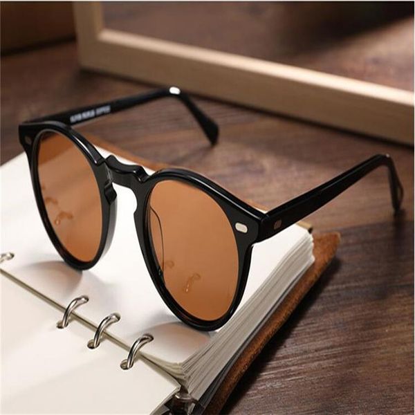 

- vintage gregory peck ov5186 round sunglasses hd polarized uv400 lense 45-23-145 lightweight imported pure-plank fu251q