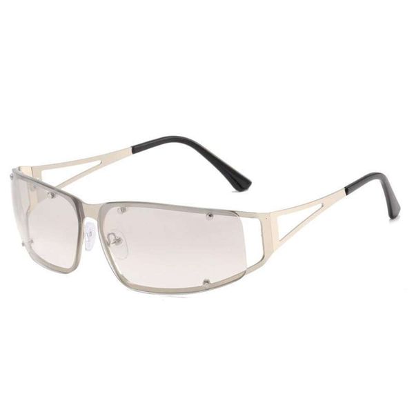 

metal sunglasses hollowed out female ie disco fashion, White;black