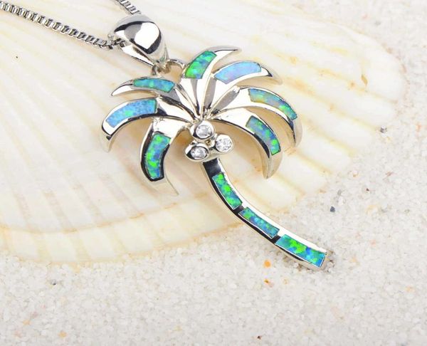 

palm tree pendant green opal necklace sterling silver women039s pendant8567239