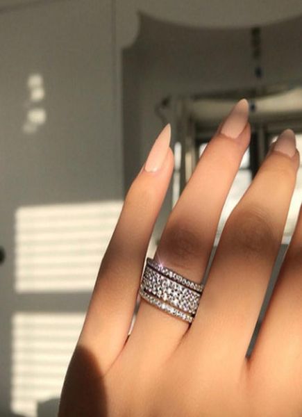

bronze zirconium inlaid lady039s personality trend ring jewelry diamond2229728, Golden;silver