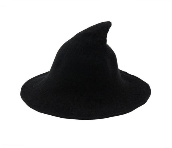 

witch hat diversified along the sheep wool cap knitting fisherman hat female fashion witch pointed basin bucket for halloween313769727013, Blue;gray