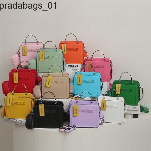 

luxury brand handbag letter small square bag 2023 new large capacity shoulder cross-body bucket portable women's