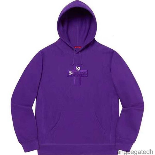 

2023 new men's designer hooded sweater fashion letter sup embroidered men's and women's casual sweater coatkb0m, Black