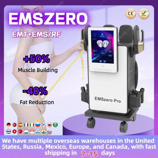 

emszero 2023 emsslim neo 15 tesla 6500w power ems hi-emt 4 pieces neo handle with pelvic stimulation pad optional
