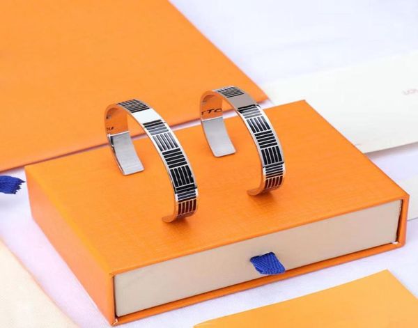 

designers bracelets fashion charm bangle jewelry classic enamel men039s bracelet non fading opening adjustable jew5709885, Black