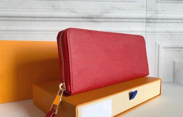 

empreinte leather long wallets tassel zipply coin purse 6 colors pink orange fushia red black blue fashion billfold flower imprint9612969