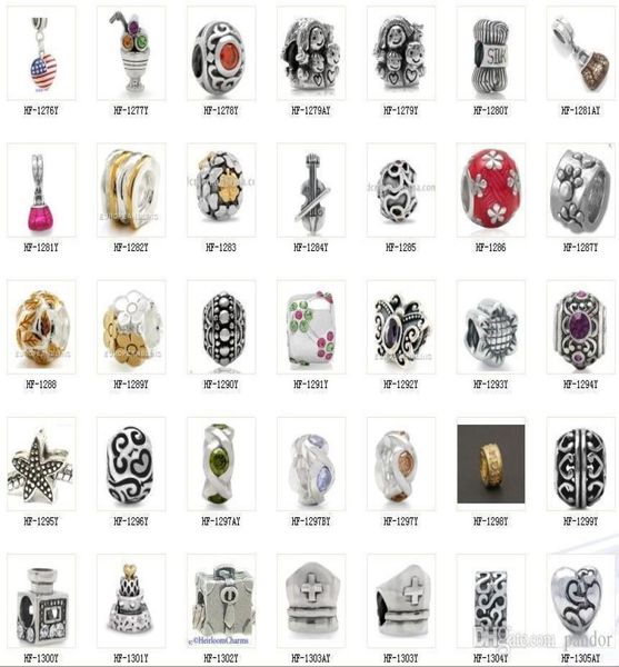 

selling fits silver plated charms enamel beads crystal loose beads for european diy charms bracelet jewelry mix 1000pcs lot2455276, Black