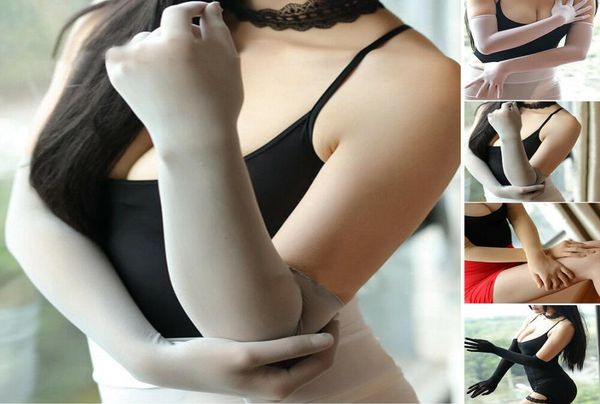 

smooth sheer seamless long gloves affordable smooth pantyhose tights stockings affordable black white beige gray3485597, Blue;gray
