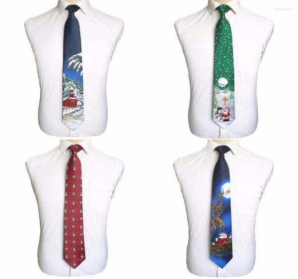 

bow ties gusleson quality silk christmas tie 9cm men39s fashion print neckties helloween festival soft designer character neckt1691181, Black;gray