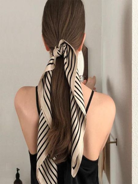 

2022 women039s scarf luxury silk satin headscarf woman printed square 70cm shawl and wrpas scarfs for women scarf headband purs8596358047, Blue;gray