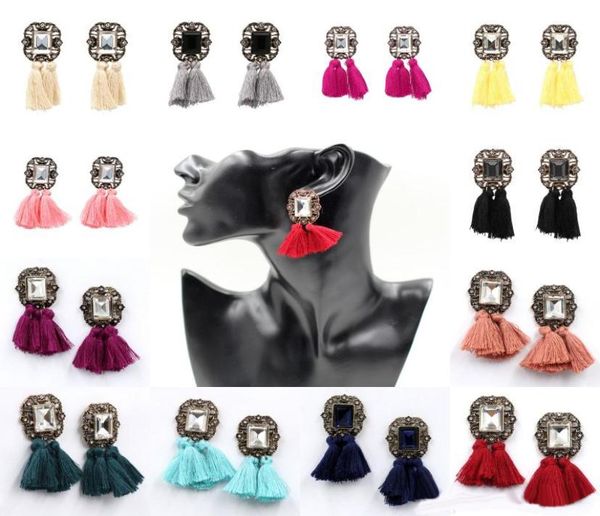 

14 styles geometric classic retro sweet earrings tassel earrings women temperament short accessories stud earrings9139455, Silver