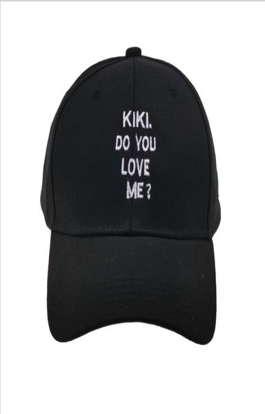 

foreign letter kiki do you love me cap embroidered cotton baseball cap1792210, Black;white