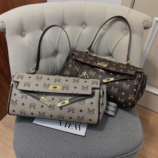 

designer bag fashion korean wide shoulder strap one-shoulder luxury floral handbag versatile boston pillow bags trendy purse242l