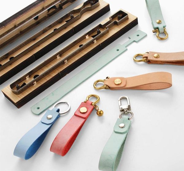 

creative keychain wooden punching die handcraft pendant template diy leather tool cutting mould key chain stencil craft tools 22042406412, Silver