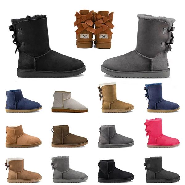 

2023 designer women snow boots for womens australia full fur fluffy ankle mini ultra boot luxurys winter classic black white pink over t efb