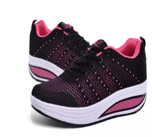 

winter shoes for women toning sneaker breathable summer female sneakers shoes toning wedge sneakers shoes2364653, Black;yellow